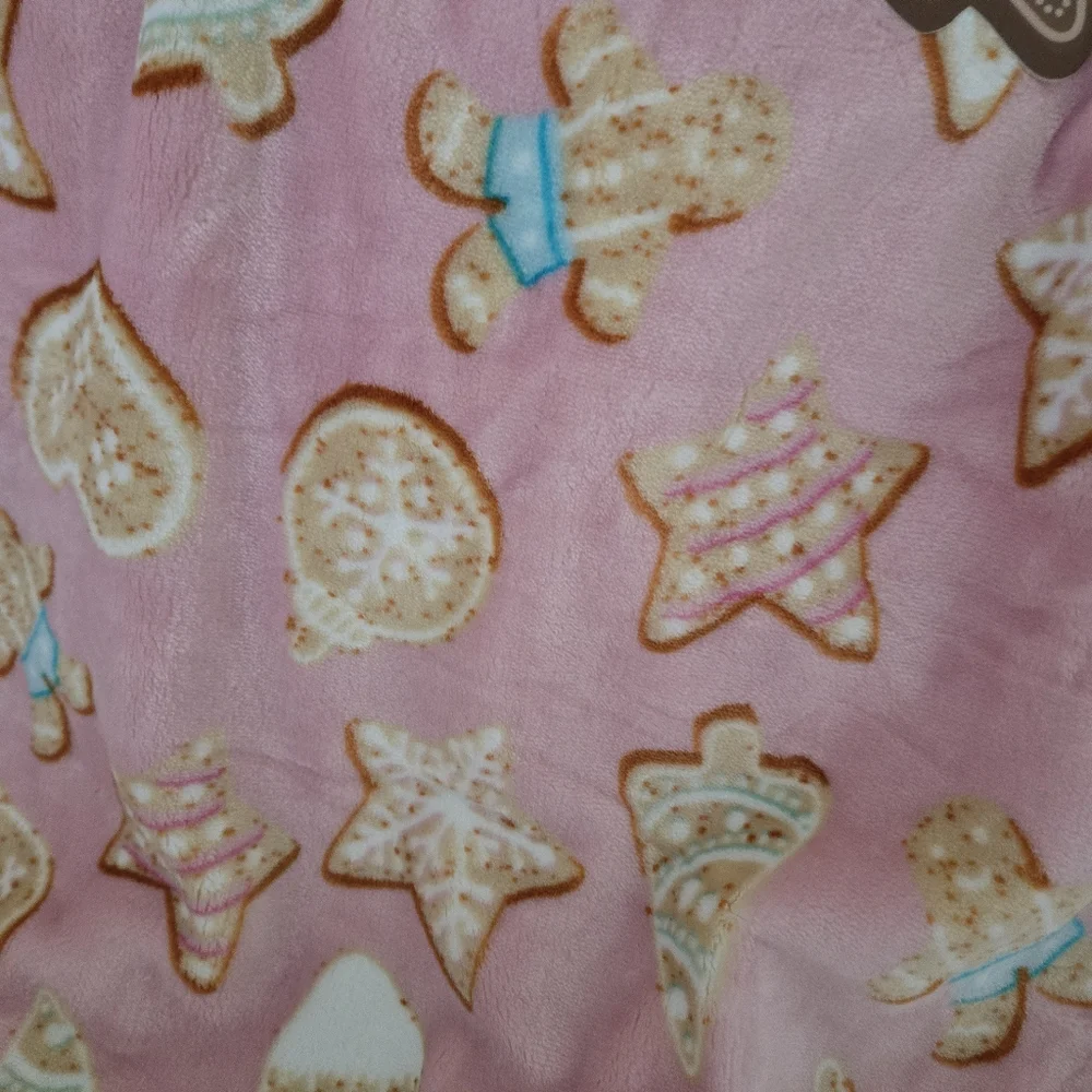 North Pole Cookie Company Sugar Cookie Oversized Throw Blanket New With Tags